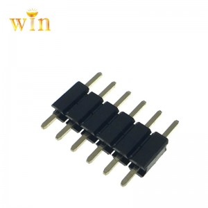 2,54mm 6p ενιαία κεφαλίδα πείρου επιχρυσωμένου ορείχαλκου